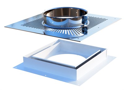 D5 Ventilated Firestop Support Kit (White finish) 125mm